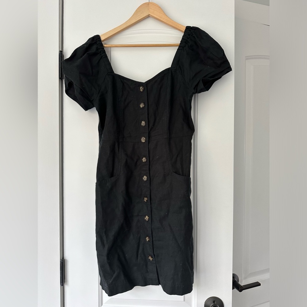 MADEWELL Linen and cotton puff sleeve mini summer dress